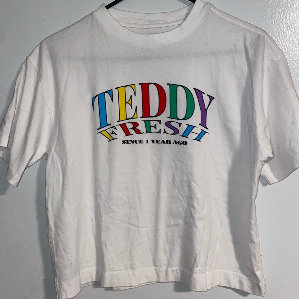 Teddy Fresh White cropped t shirt S